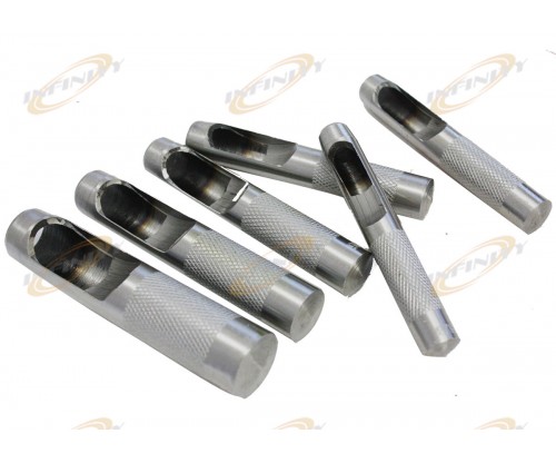 New Leather Craft 6pc Hollow Punch Set 3/8” 7/16" 1/2" 9/16" 5/8" 3/4"